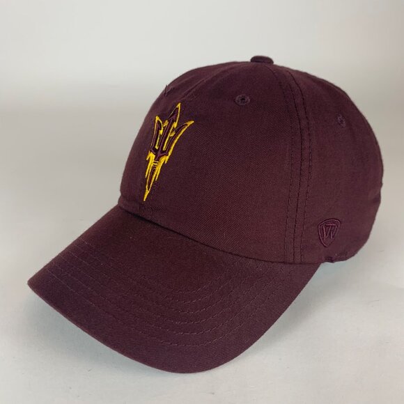 Arizona State Sun Devils NCAA Maroon Top of the World Relaxed Fit Strapback Hat - Picture 1 of 6